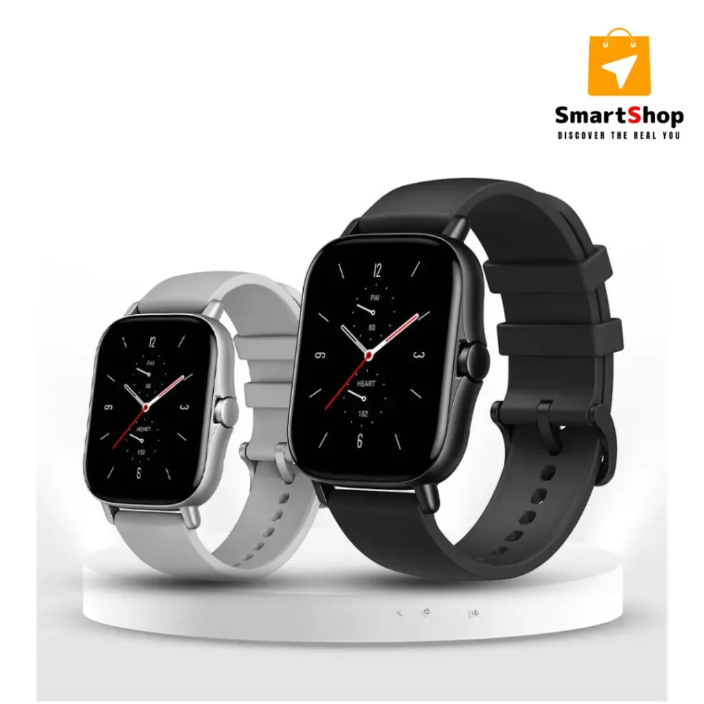 A sleek smartwatch featuring a heart rate monitor, designed for fitness tracking and health monitoring on the go.